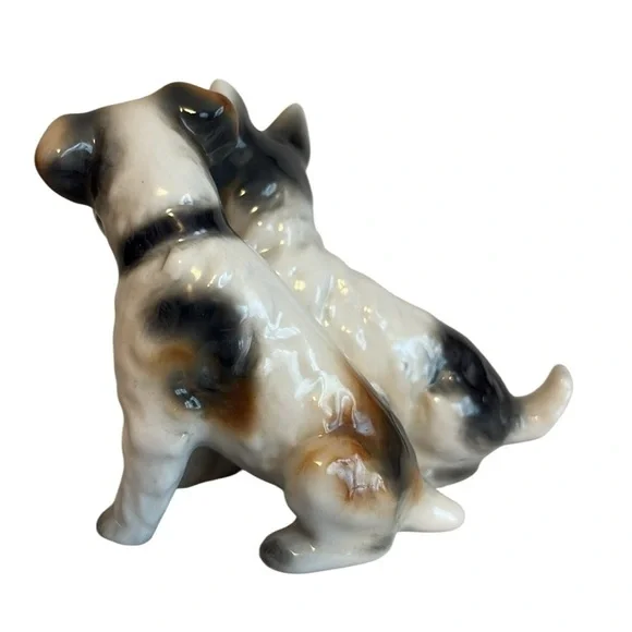 Antique Porcelain Dog Figurine Scottie Terrier and Jack Russell Terrier Germany - Picture 3 of 7